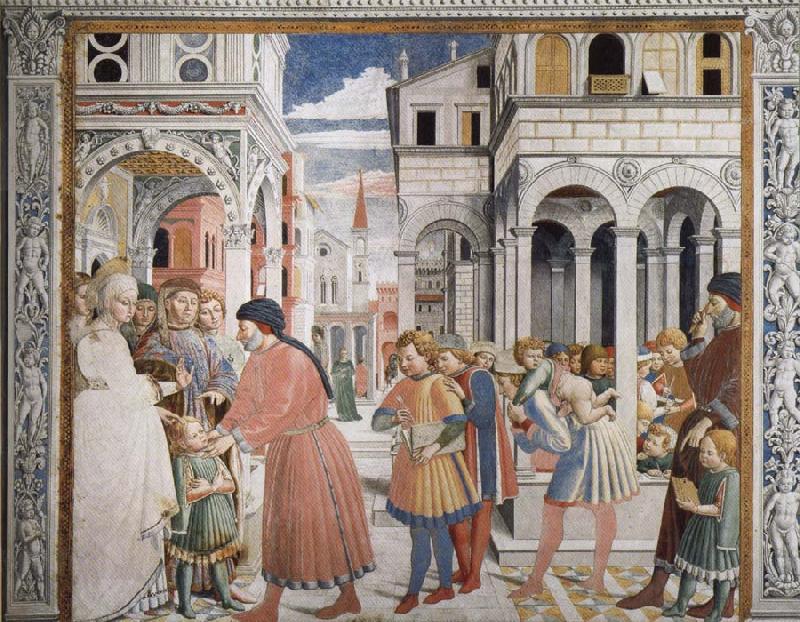 Benozzo Gozzoli The School in Tagaste oil painting image